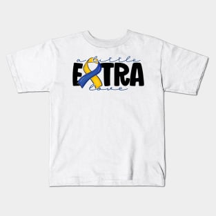 A Little Extra Love Downs Syndrome Child Kids T-Shirt